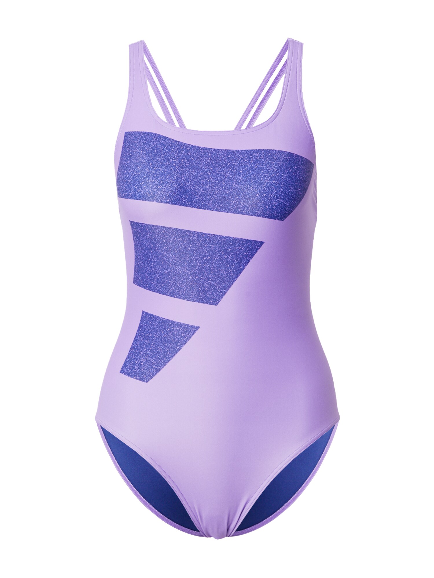Športové jednodielne plavky kobaltovomodrá fialová ADIDAS PERFORMANCE